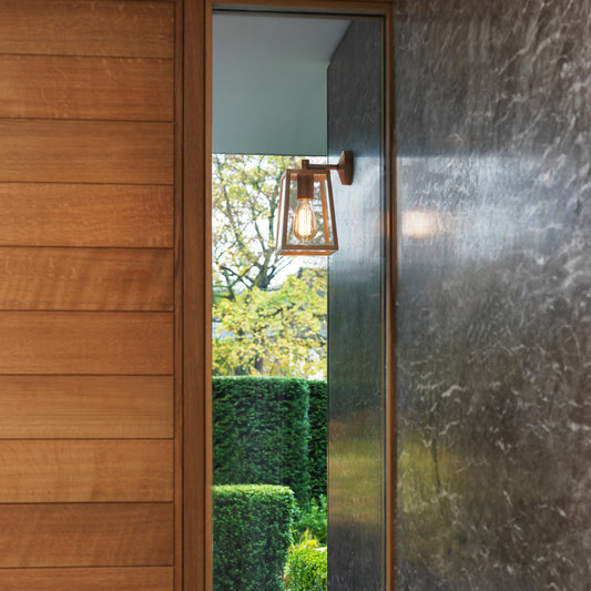 Calvi Wall Light, Antique Brass, E27, IP44