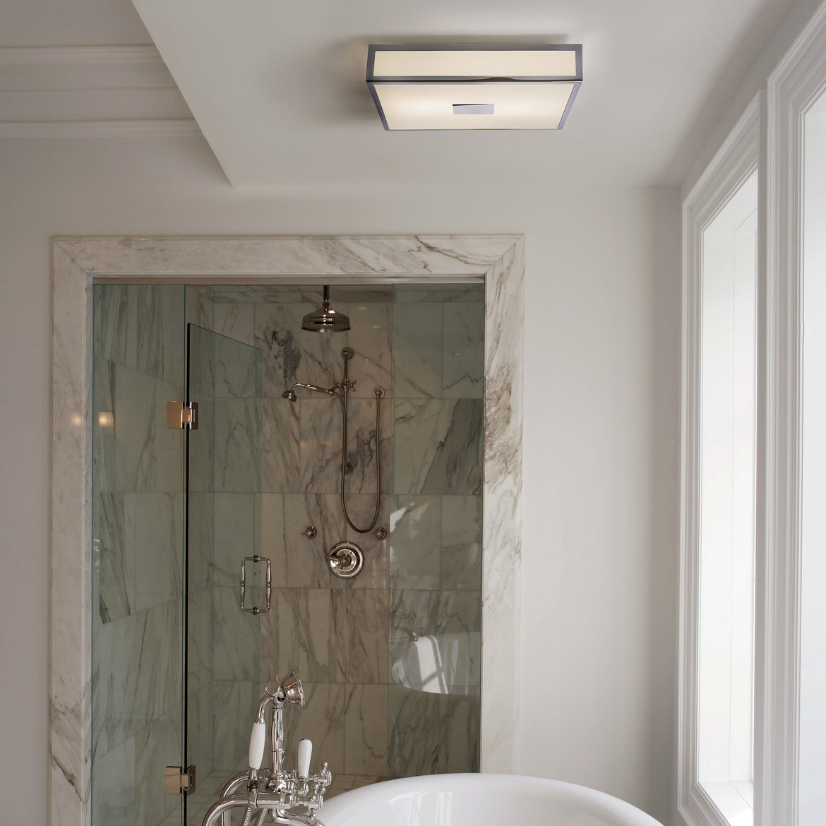 Mashiko 400 Large Square Ceiling, Bronze, E27, IP44