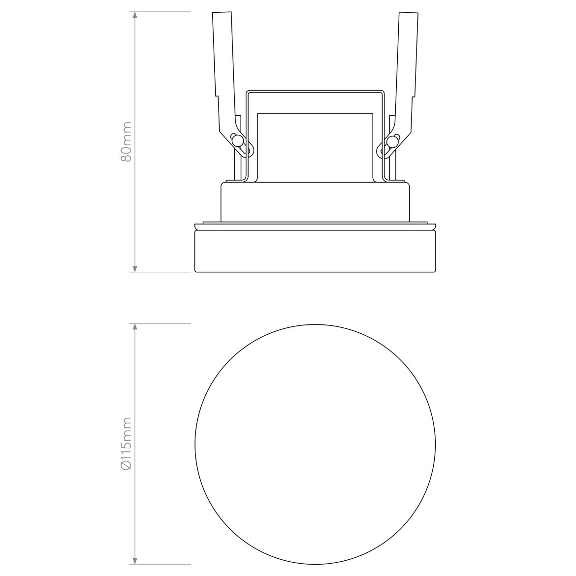 Vancouver Semi-Flush Downlight, Glass, GU10, IP65