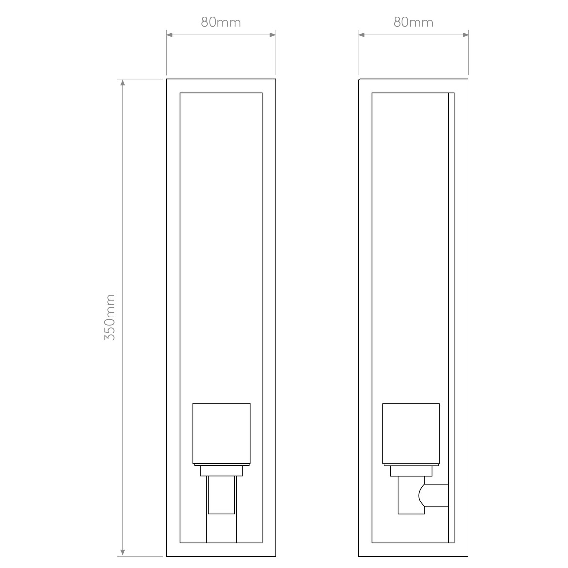 Harvard 350 Wall Light, E27, IP44