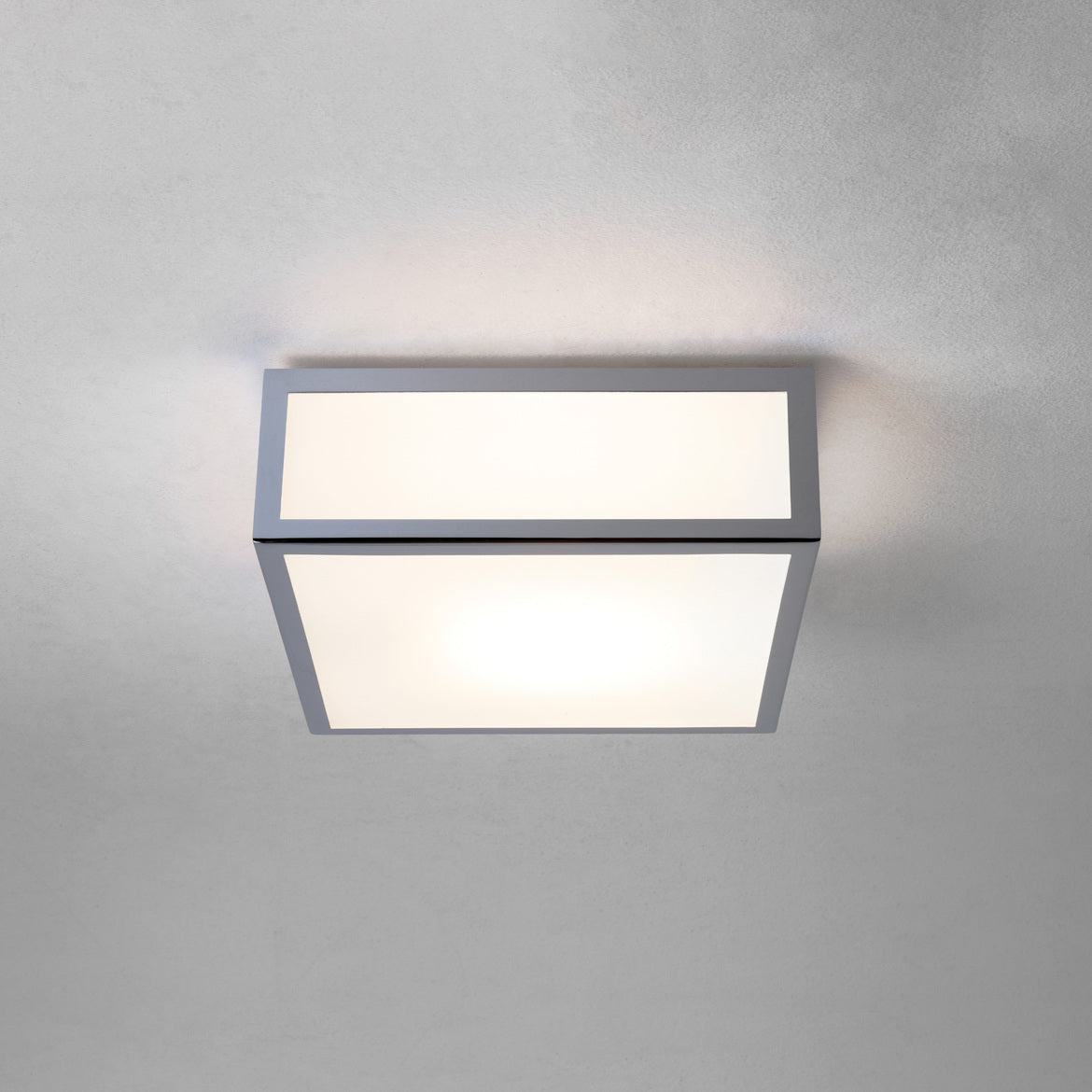Mashiko 200 Small Square Ceiling, Chrome, E27, IP44