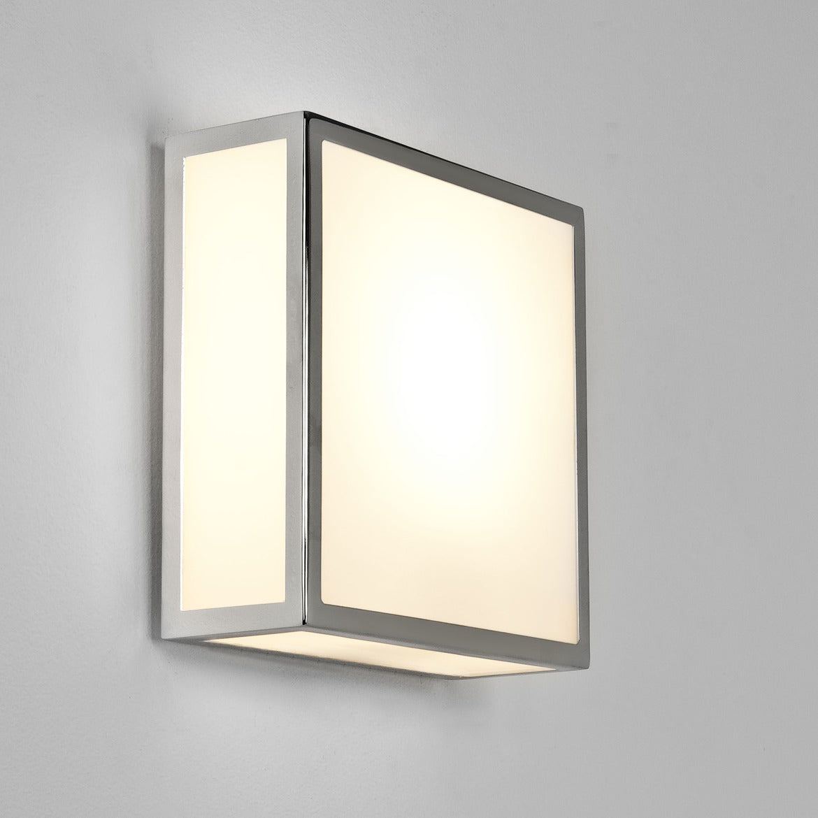 Mashiko 200 Small Square Ceiling, Chrome, E27, IP44