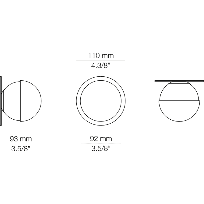 Alfi Spot Light, White Glass with Black Shield, LED, Recessed, On/Off, IP20