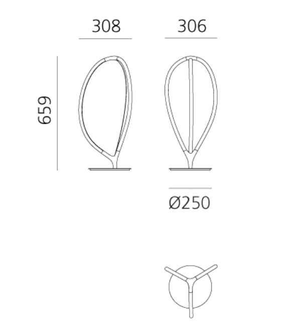 Arrival Table Lamp, Black, LED, Touch Dim, IP20