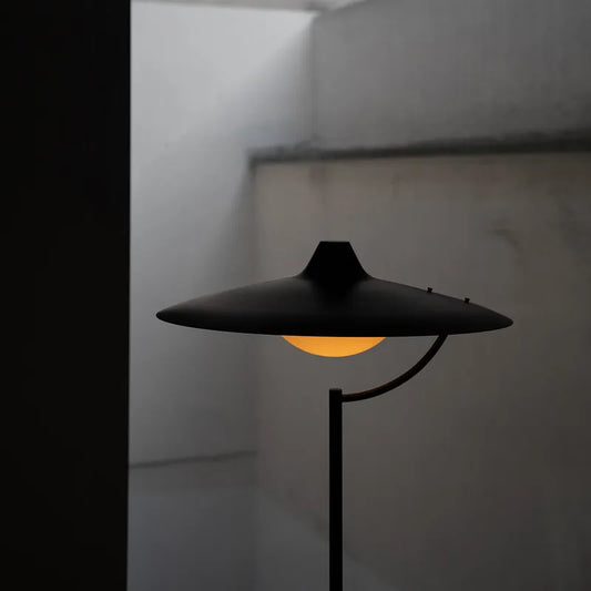 Biny Floor Lamp, Black with Glass Diffuser, LED, Touch Dim, IP20