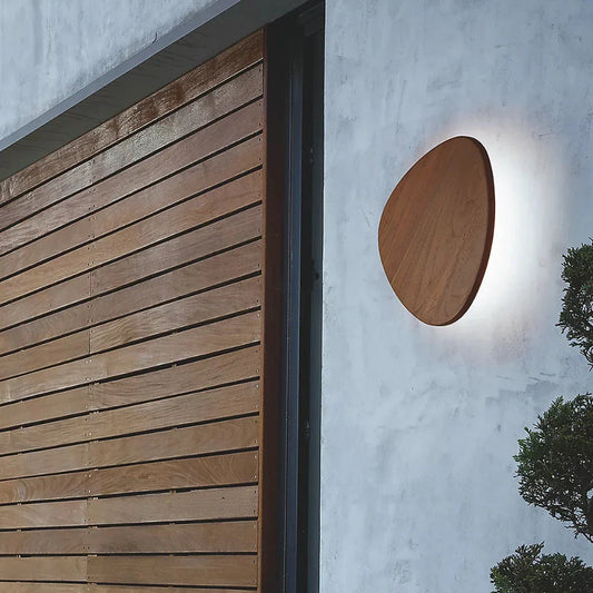 Tria Wall, 28 cm, Teak, LED, 11.5W, Triac Dim, IP66