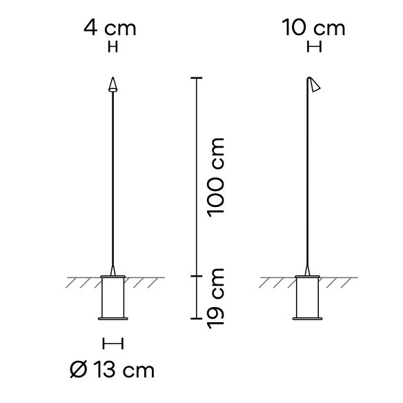 Brisa Floor, Green, LED, 2.1W, On/Off, IP65