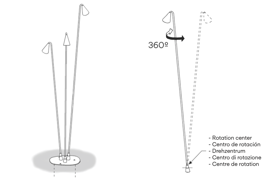 Brisa Floor, 3 Light, Oxide, LED, 6.3W, On/Off, IP65