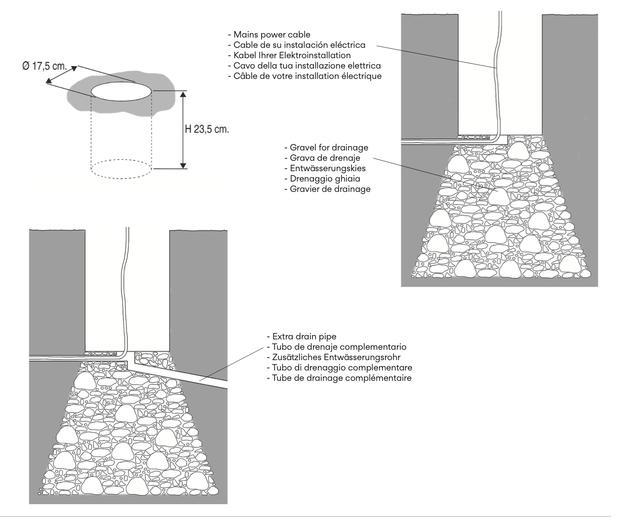 Brisa Floor, 3 Light, Oxide, LED, 6.3W, On/Off, IP65