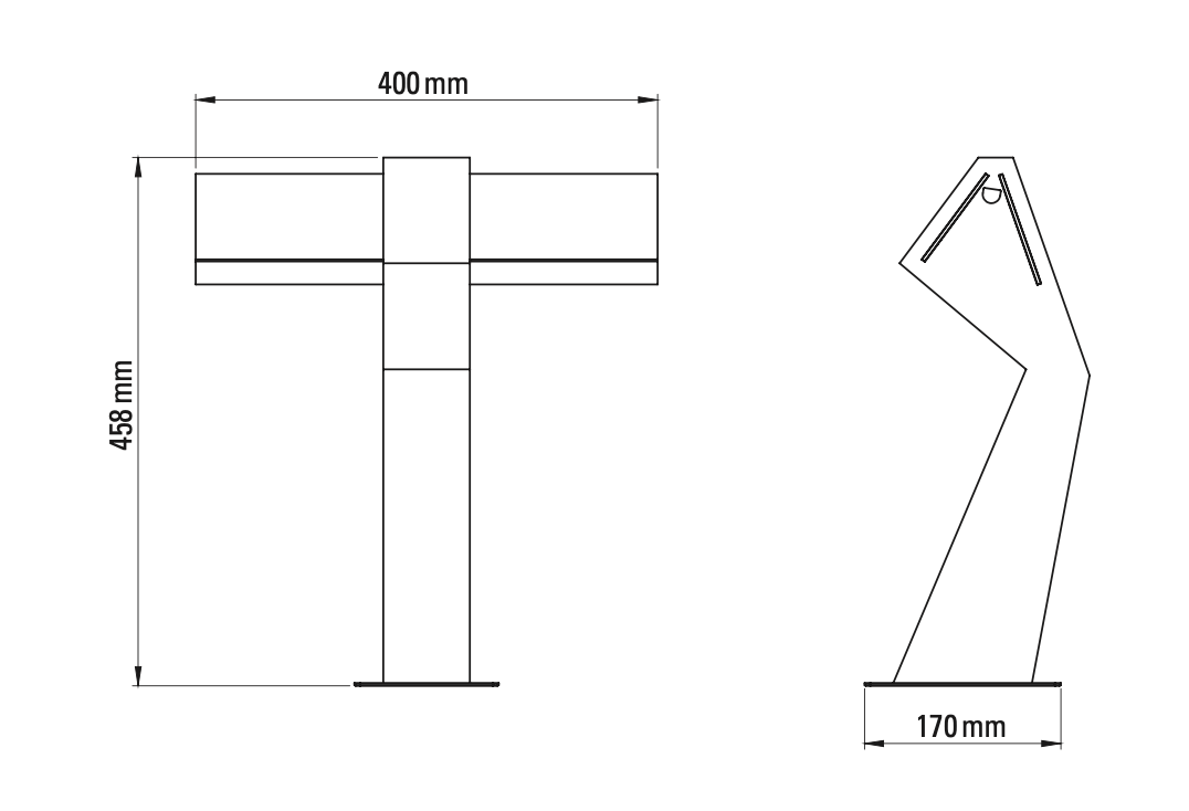 DCW Editions Cauvet Tau Table Lamp Technical Drawings