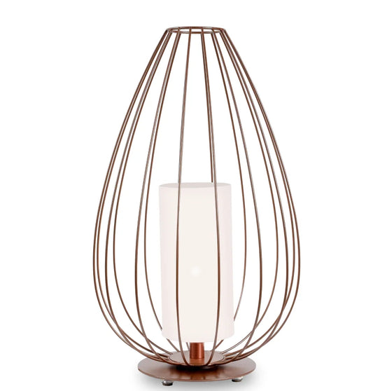 Cell Floor Lamp, Tall, 88 cm H, Bronze Metal with White Poly, E27, IP65