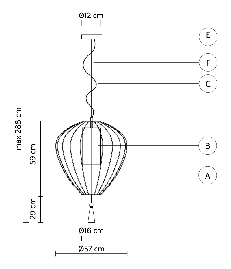 Cell Pendant Lamp, Wide, 59 cm H, White Metal with White Linen and White Tassel, E27, IP20