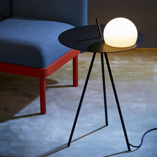 Circ Table with Built-In Light, Glass Shade, LED, IP20