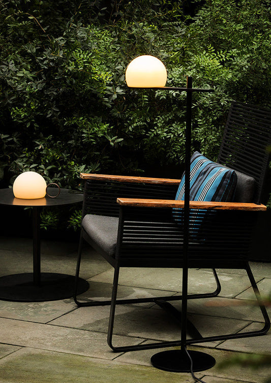 Circ Floor Lamp, Poly Shade with Black Body, LED, IP55