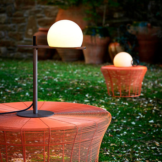 Circ Table Lamp, Poly Shade with Black Body, LED, IP55
