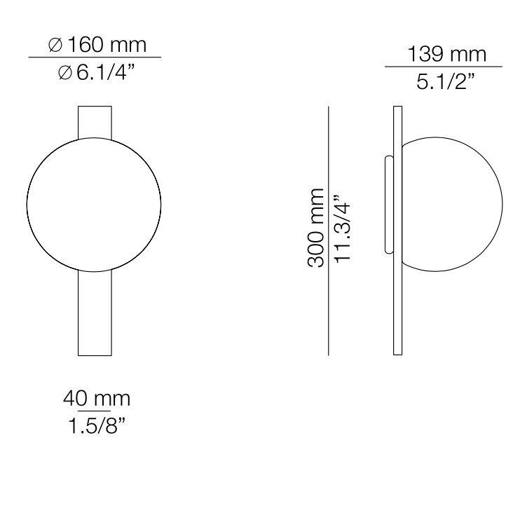 Circ Wall Light, White Poly with Rust Strap, LED, Triac Dim, IP55