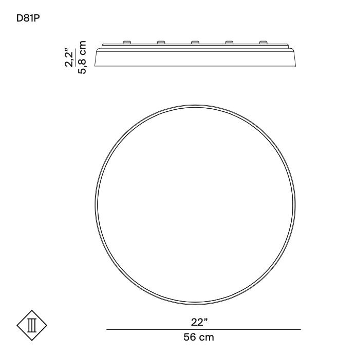 Compendium Ceiling, White, LED, 39W, Phase Dim, IP40