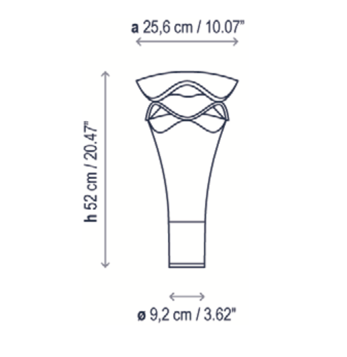 Cornet Bollard, 52 cm, Stone Grey, LED, 8W, Triac Dim, IP66