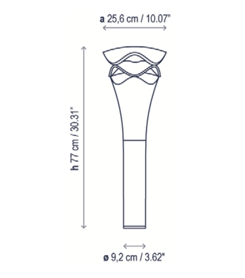 Cornet Bollard, 77 cm, Stone Grey, LED, 8W, Triac Dim, IP66