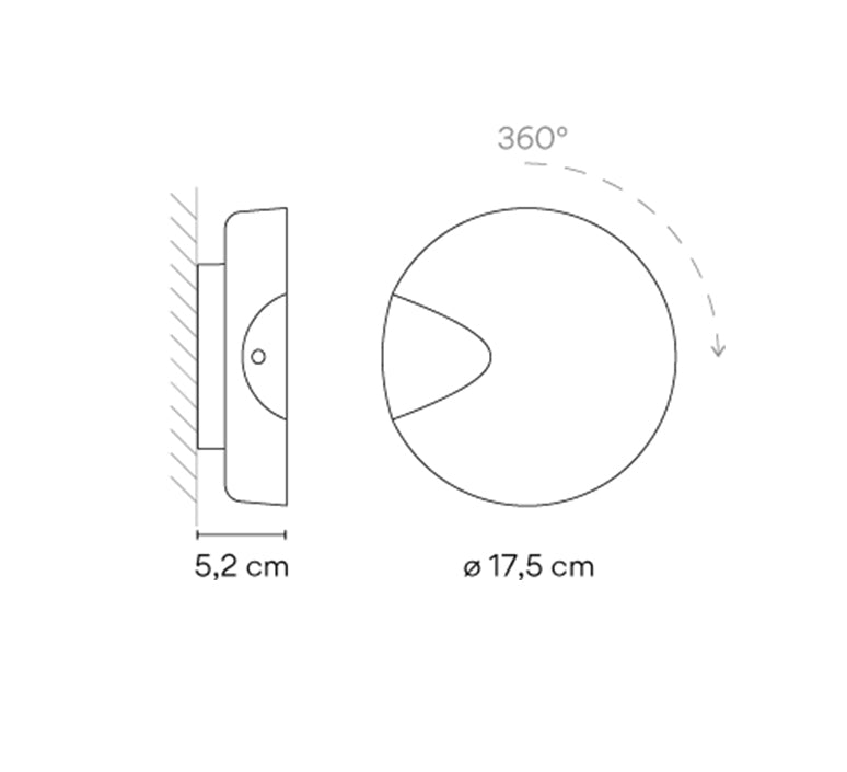 Dots Reading Wall Light, LED, Triac Dim or Thumbswitch