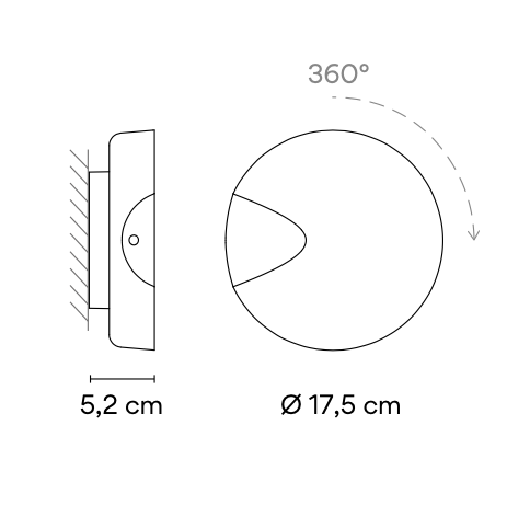 Dots Wall, Cone Beam, Directional, Adjustable, Wood White Oak, 5.75W, LED, Dim