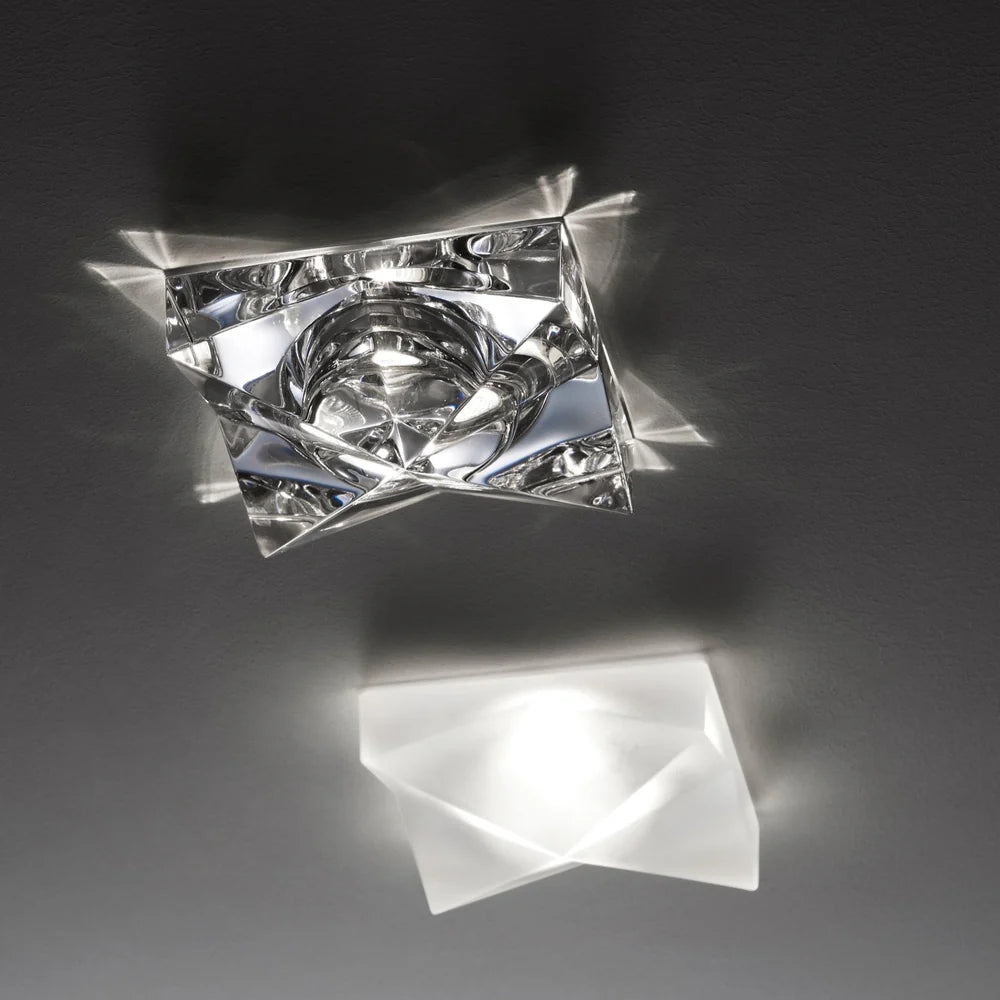 Faretti Cindy Semi-Flush Downlight, Frosted Glass, GU10, IP44