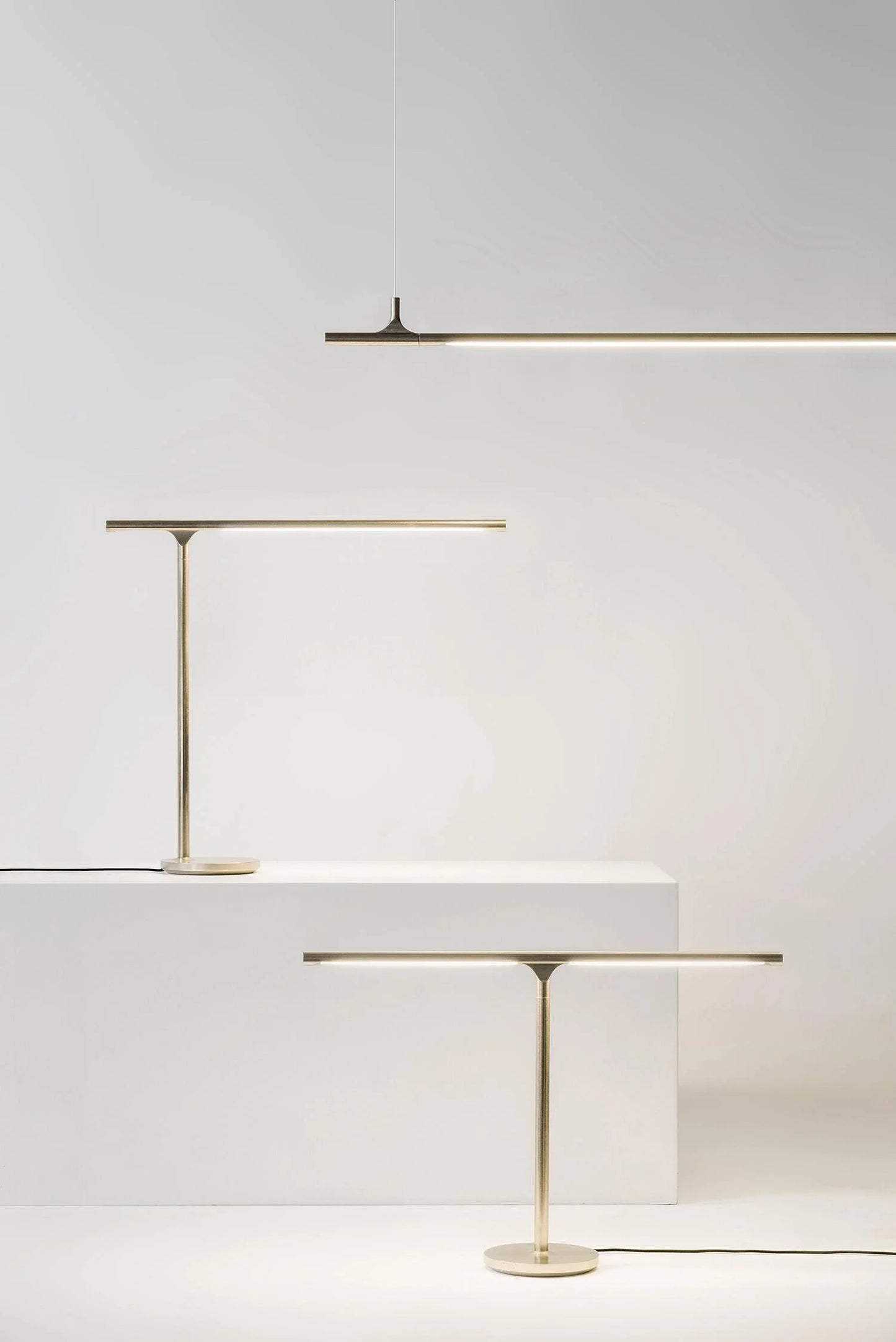 Gallery Linear Pendant, Patina Brass, LED, Recessed Mount, IP20