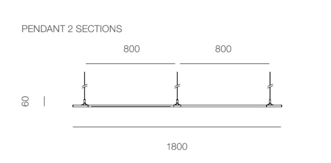 Gallery Linear Pendant, Patina Brass, LED, Recessed Mount, IP20