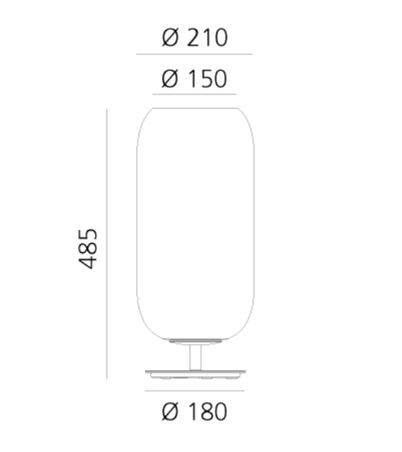 Gople Table Lamp, Silver Mirrored Ombre Clear Glass, IP20