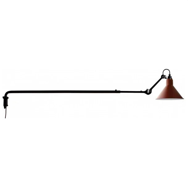 Gras N213 Adjustable Linear Wall Cone Red Shade, Plug In, E14, IP20