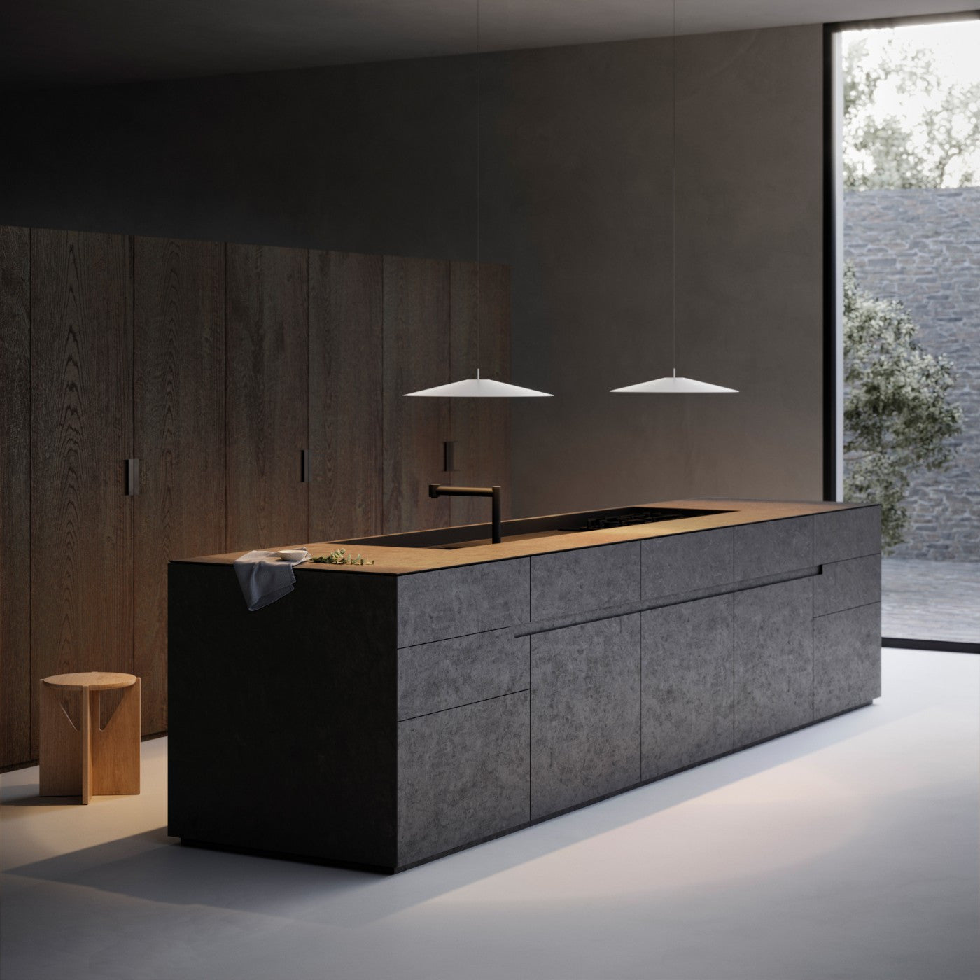 Koine Pendant, Acoustic Grey Felt, 110 cm, LED, 26W, Phase Dim, IP20