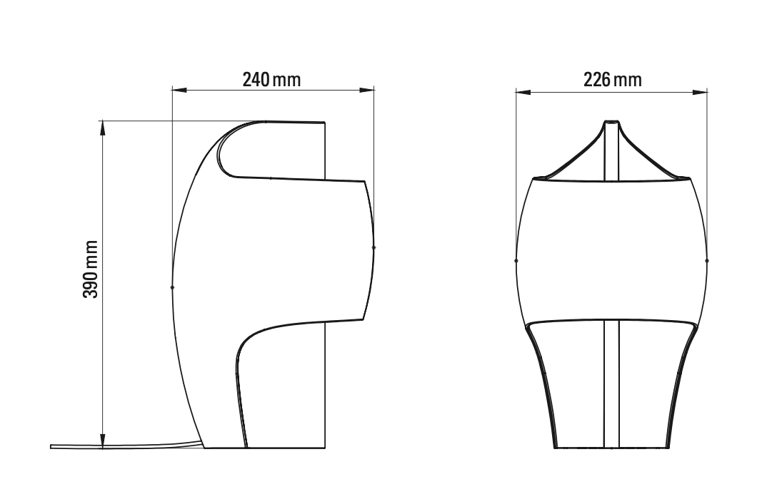 DCW Editions Lamp B table lamp technical drawing