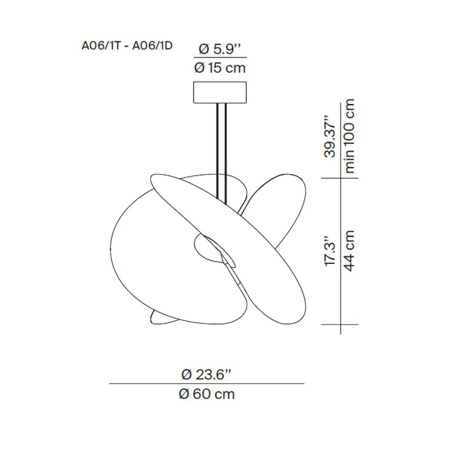 Levante Pendant, Matt White, 60 cm, LED, Phase Dim, IP20
