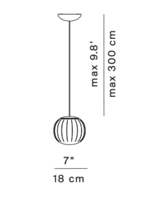 Lita Pendant, 18 cm, White Glass with Brass Cap, G9, IP20