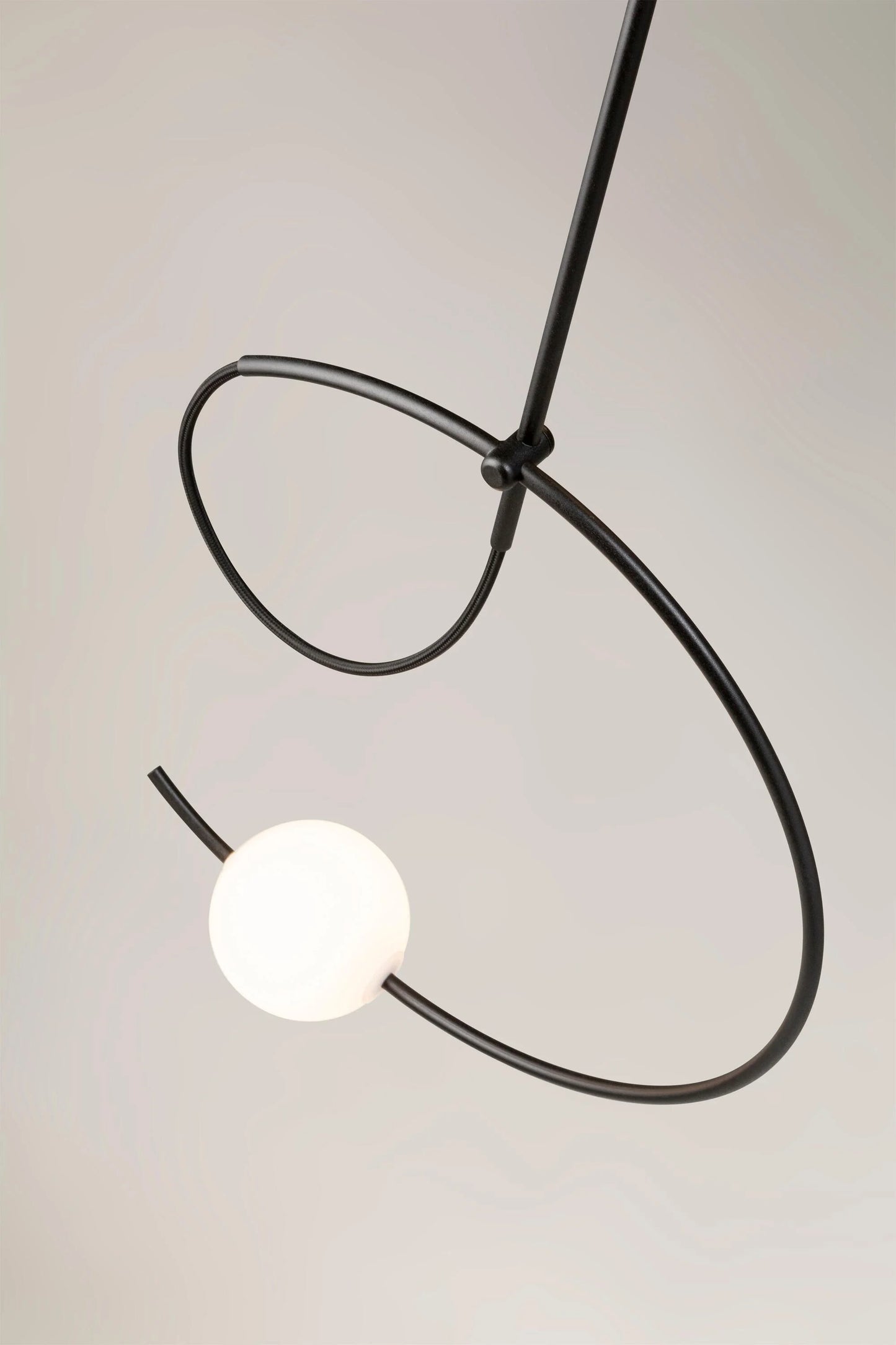 Loop Pendant, 6 Light Cluster, White Glass with Gold, LED, Triac Dim, IP20