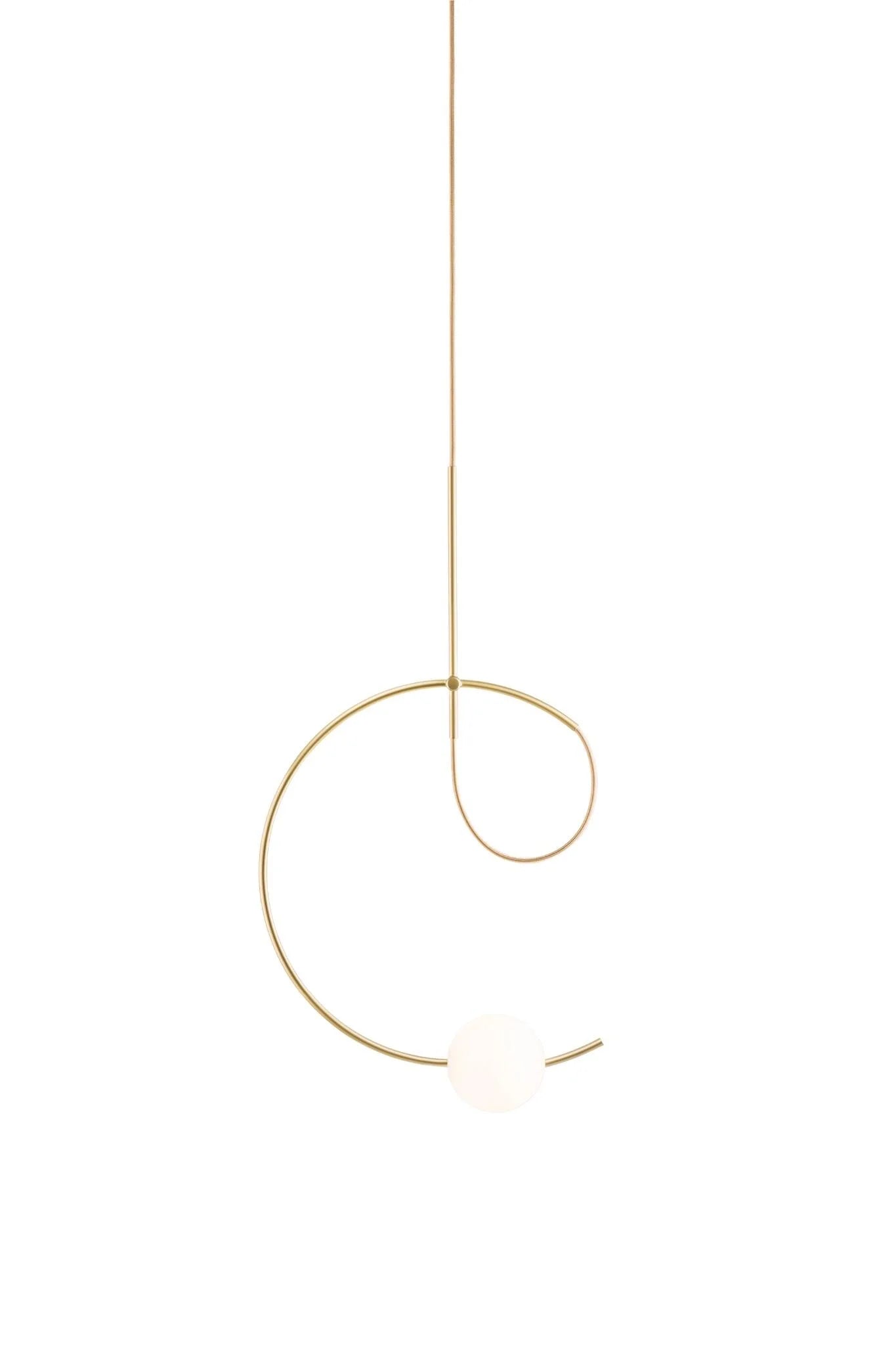 Loop Pendant, 6 Light Cluster, White Glass with Gold, LED, Triac Dim, IP20