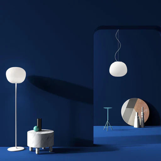 Lumi Mochi Pendant, 45 cm, White Glass, E27, IP20