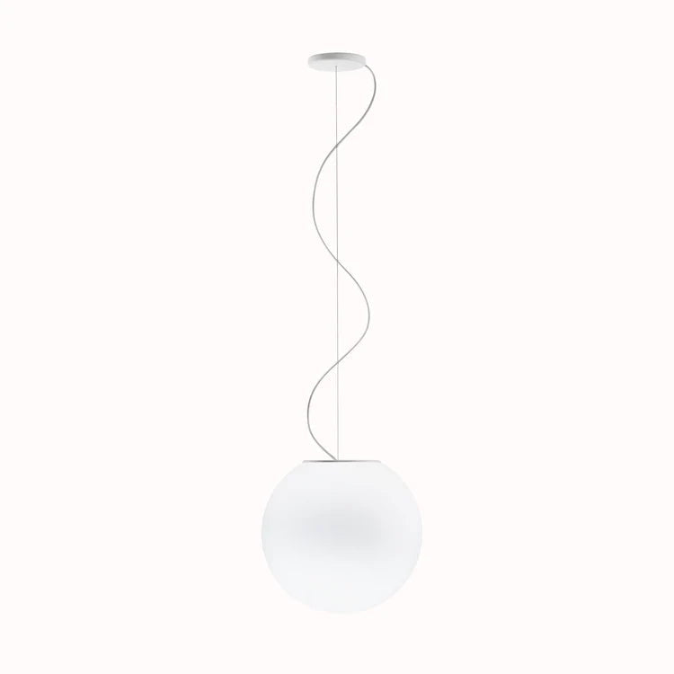Lumi Sfera Pendant, 35 cm, White Glass, E27, IP40