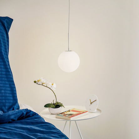 Lumi Sfera Pendant, 35 cm, White Glass, E27, IP40