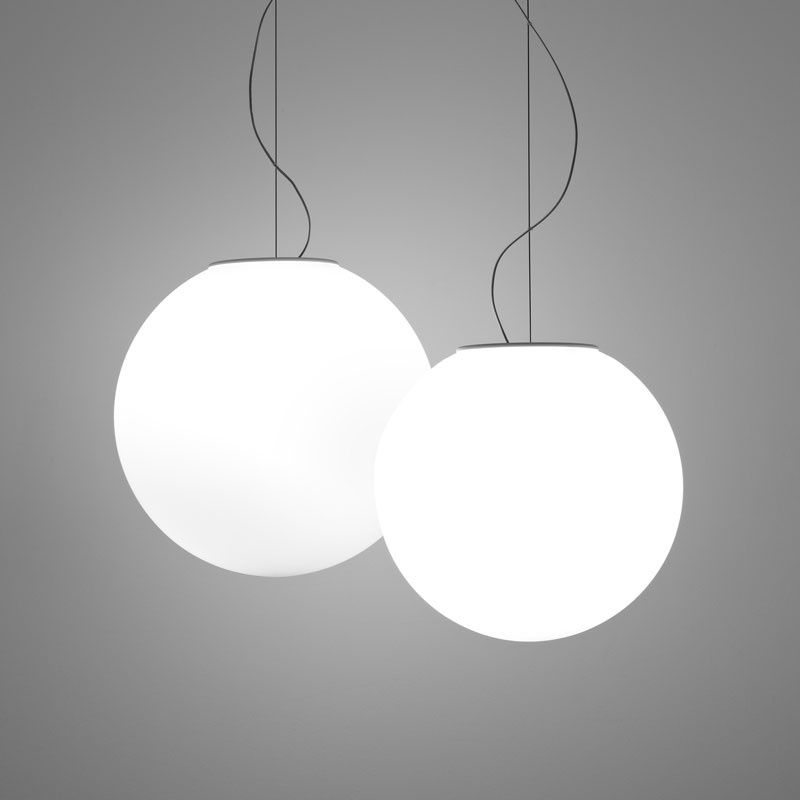 Lumi Sfera Pendant, 35 cm, White Glass, E27, IP40