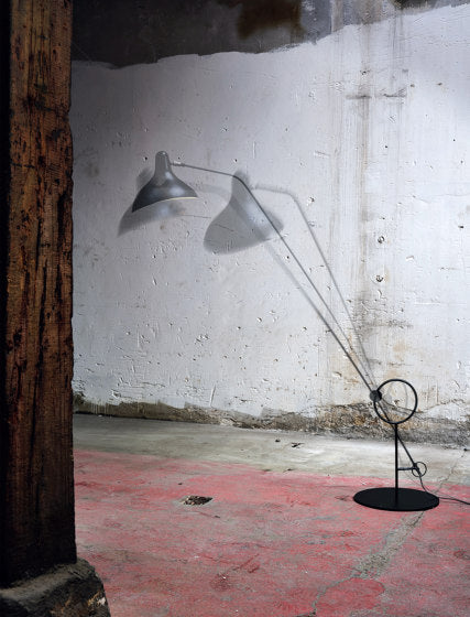 Mantis BS8 Adjustable Floor Lamp with Ring, Black, E14, On/Off, IP20