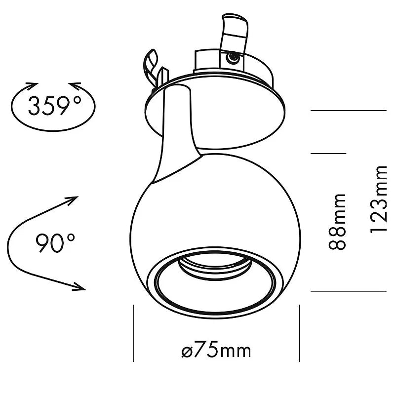 Move Spot Light, Long, Adjustable, Black, 11W, LED, Dim, IP20