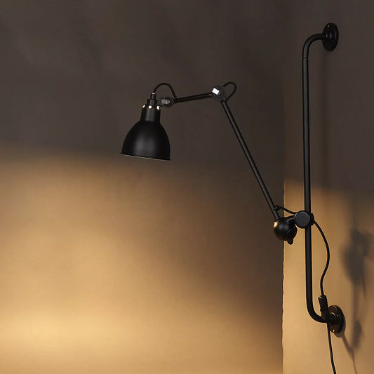 Gras N210 Adjustable Wall Bracket Round Chrome Shade, Plug In, E14, IP20
