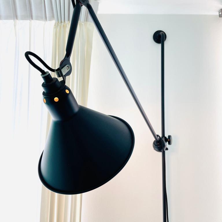 Gras N214 Adjustable Wall Bracket Cone Black Shade, Plug In, E14, IP20