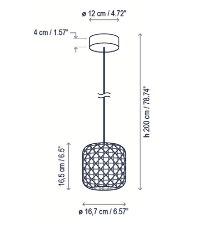 Nans Pendant, 16, Red, LED, 8W, Triac Dim, IP54