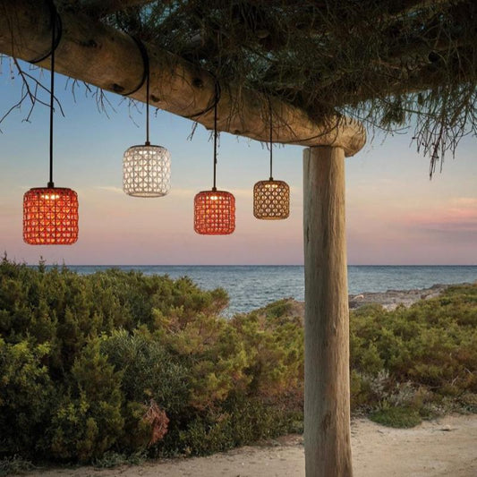 Nans Pendant, 16, Beige, LED, 8W, Plugs In, IP54