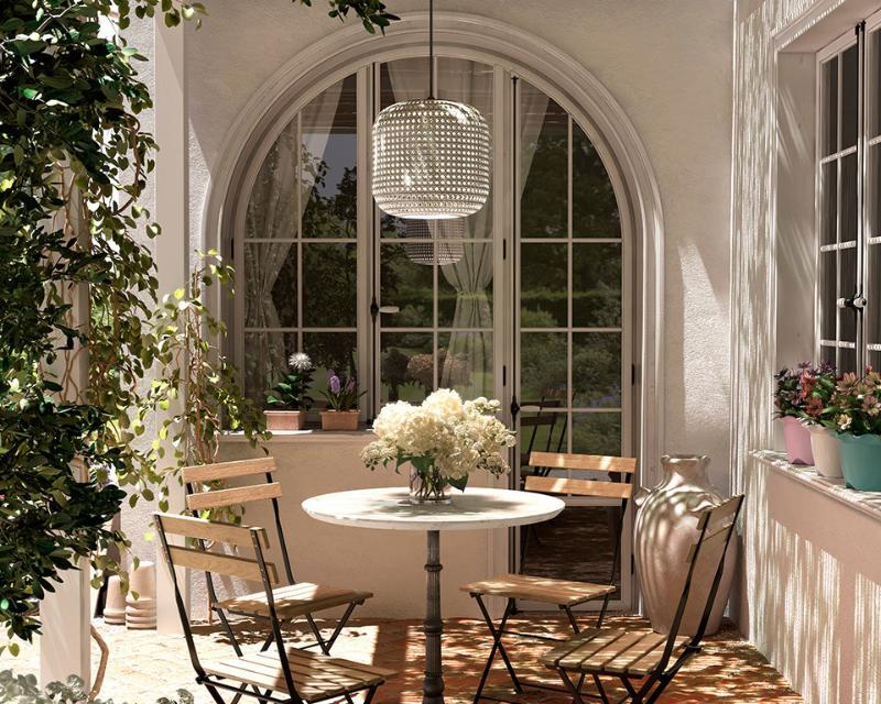 Nans Pendant, Triple Cluster, Beige, LED, 28.5W, Triac Dim, IP54