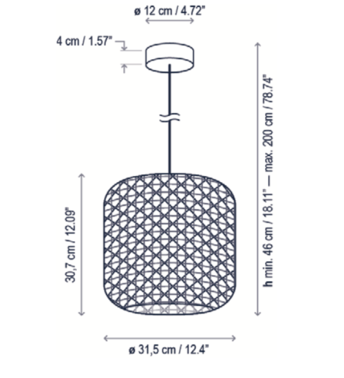 Nans Pendant, 31, Brown, LED, 9.5W, Triac Dim, IP54