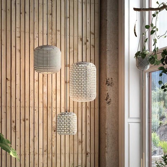 Nans Pendant, Triple Cluster, Beige, LED, 28.5W, Triac Dim, IP54