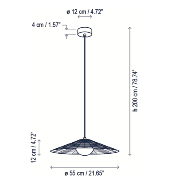 Nans Pendant, Cone, Beige, LED, 8W, Triac Dim, IP54